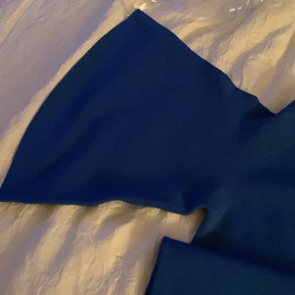 Ted Baker London Lounia Fluted Sleeve Body-Con Sweater Dress Color: Mid Blue - Picture 8 of 16